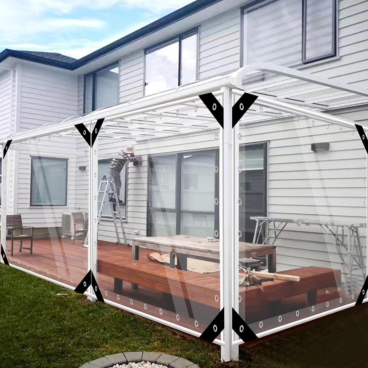 Greenhouse Plastic Film - Plane transparenter wasserdichter PVC-Kunststoff mit Ösen